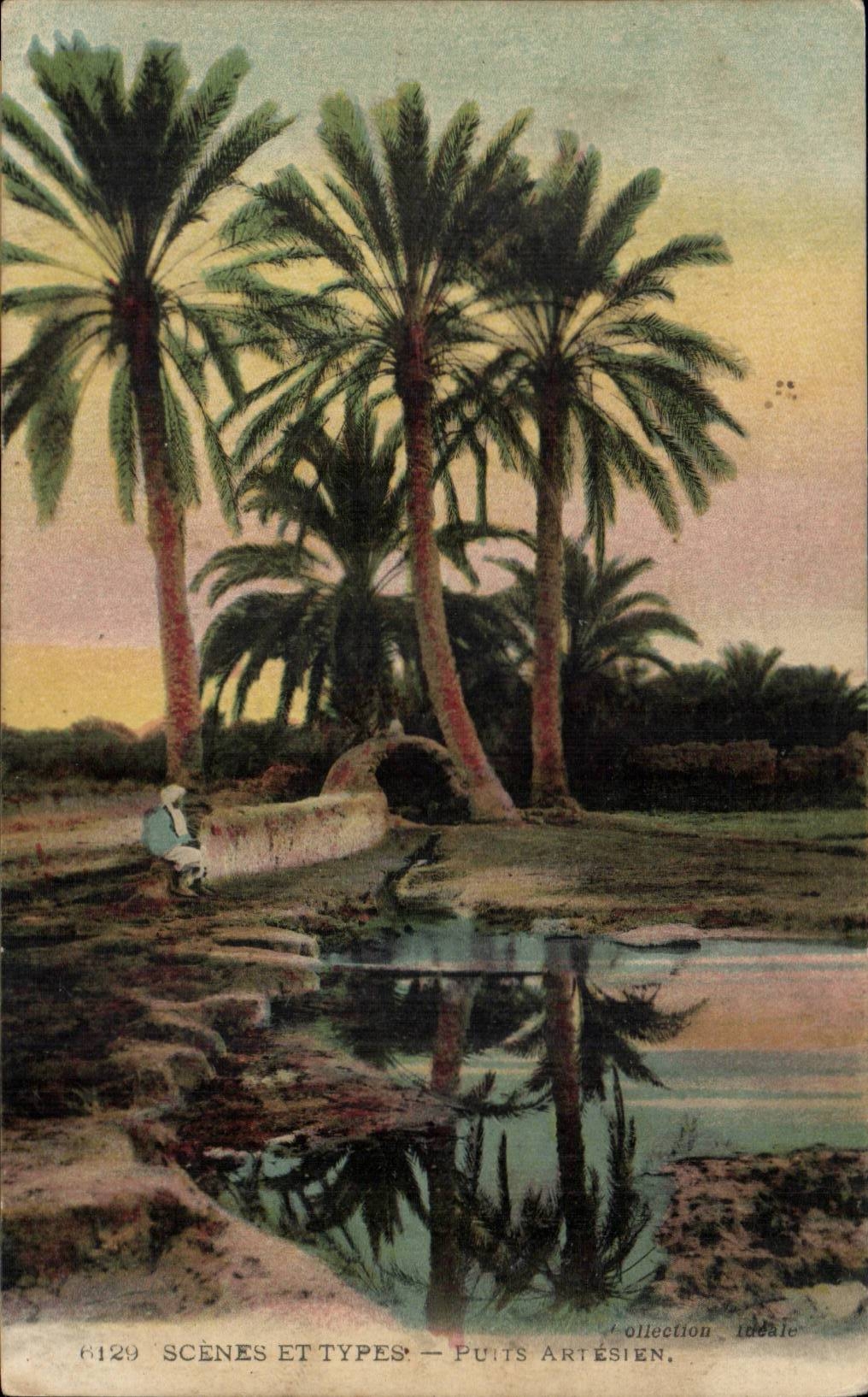 Algerie CPA Scenes et types Puits artesien