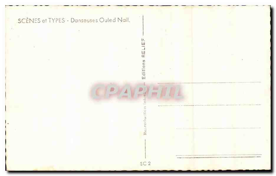 Algerie CPA scenes et types Danseuses Ould Nail — Rückseite