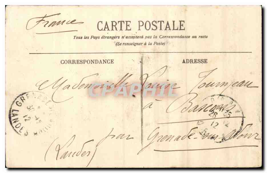 Algerie Oran CPA Hotel de ville — Rückseite