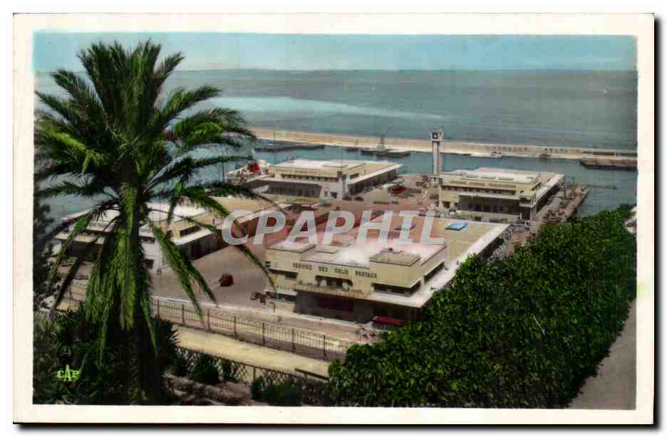 Algerie Oran CPA La gare maritime vue de la promenade Letang