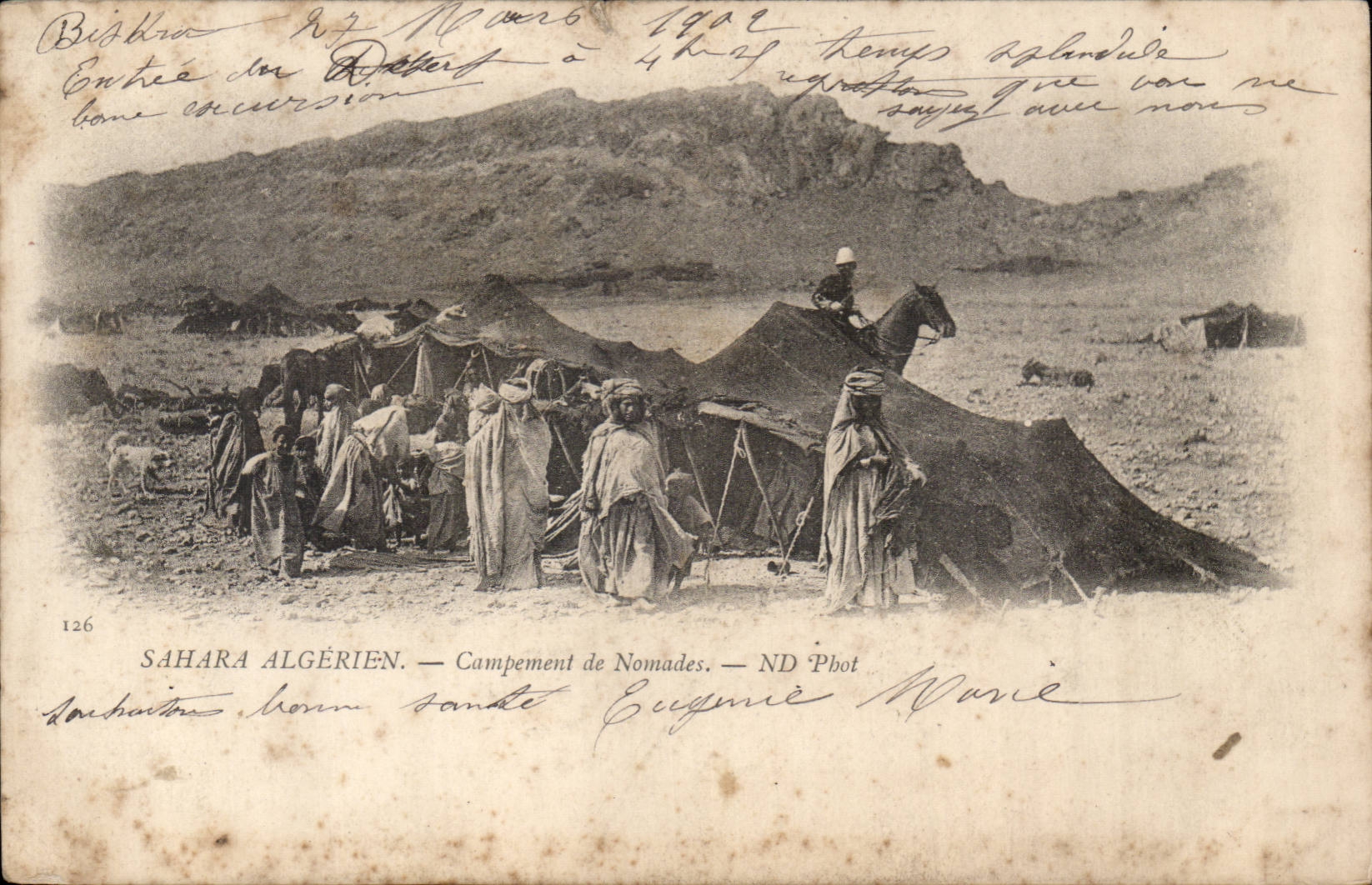 Sahara Algérien — Campement de Nomades — ND Phot Marie