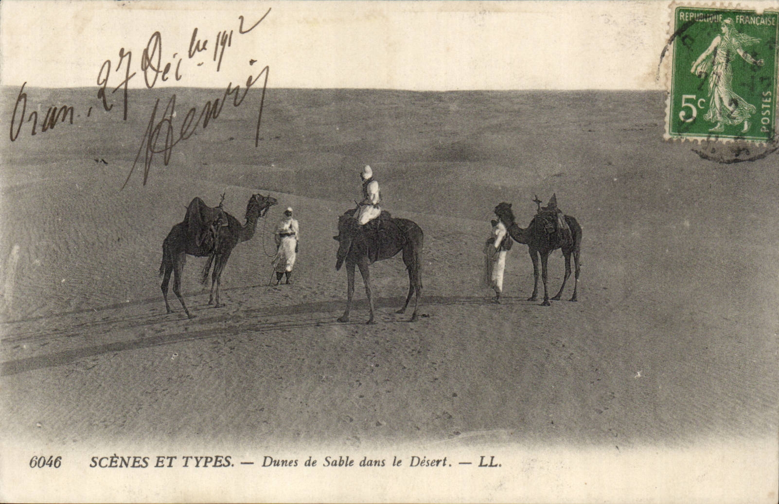 Dunes de Sable dans le Désert — LL. — SCÈNES ET TYPES. — N° 6046