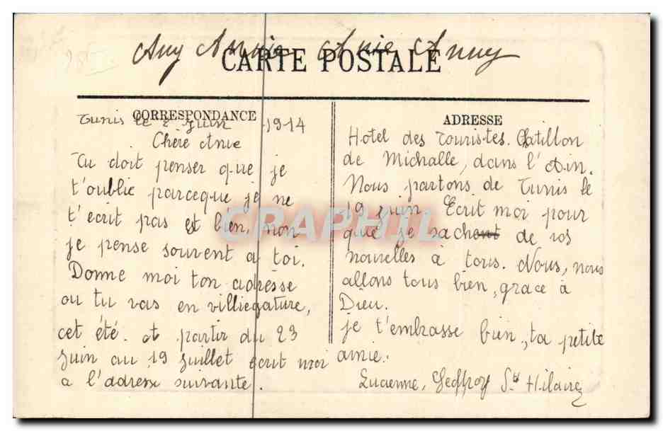 Algerie CPA Scenes et types La traversee du gue (camel chameaux) — Rückseite