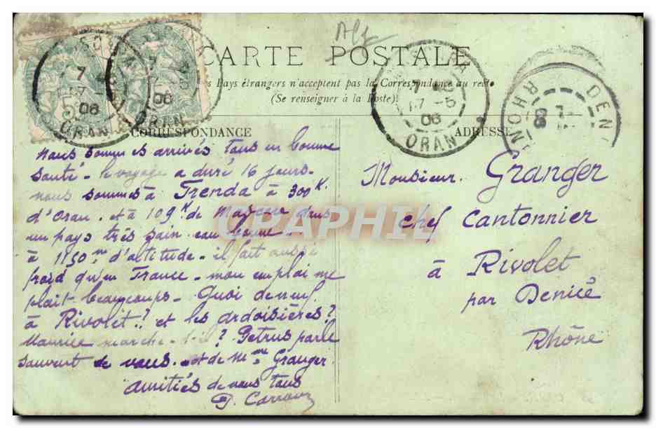 Oran — The Marine — LL. — Trenča, province of Oran — Back