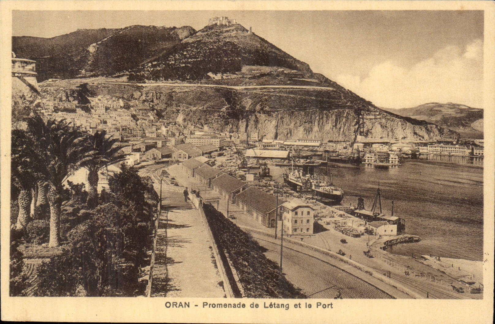 Algerie Oran CPA Promenade de Letang et le port 