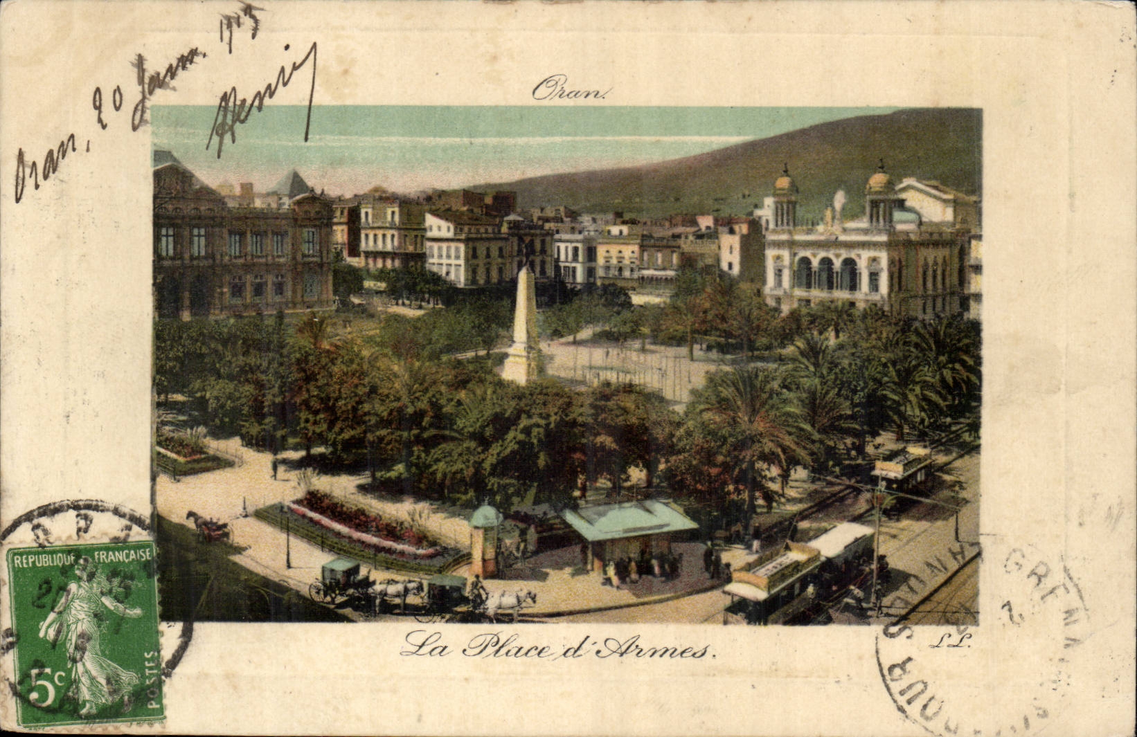 Algerie Oran CPA La place d'armes