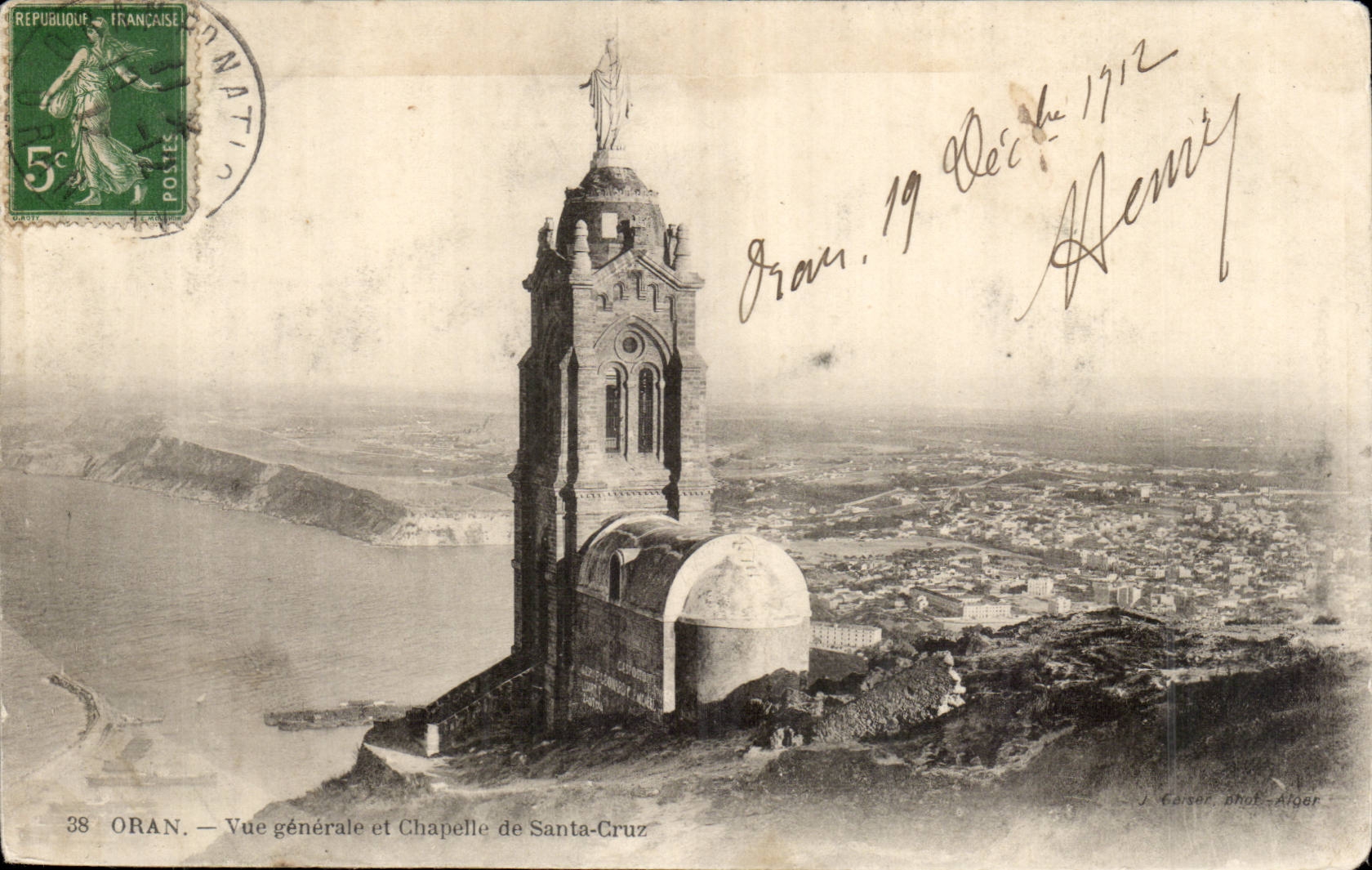 Oran — General View and Chapel of Santa-Cruz — J. Garner, phot-Alger