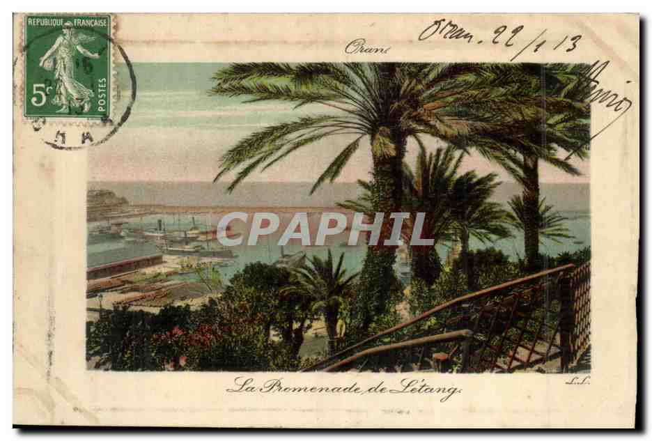 Algerie Oran CPA La promenade de Letang