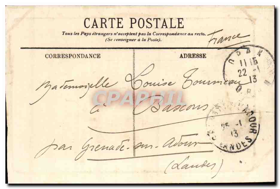 Algerie Oran CPA La promenade de Letang — Rückseite