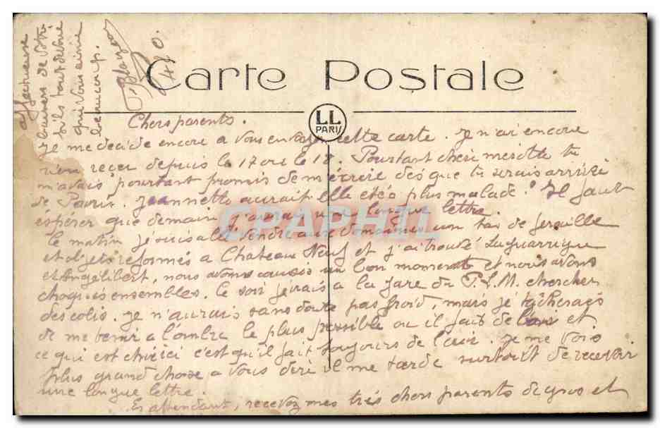 Algerie Oran CPA La place d'armes Le theatre et le Djebel Mourdjajo — Back