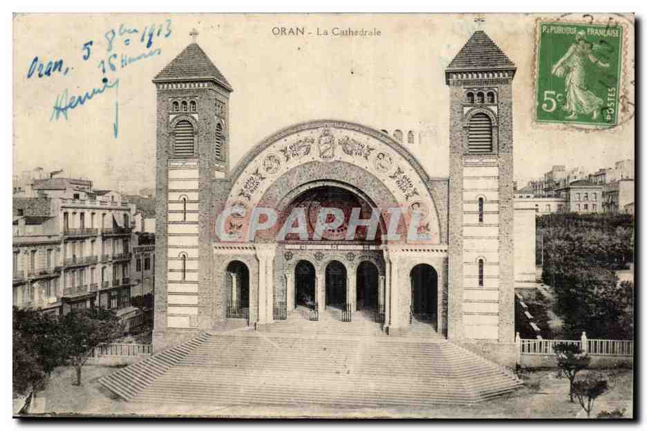 Algerie Oran CPA La cathedrale