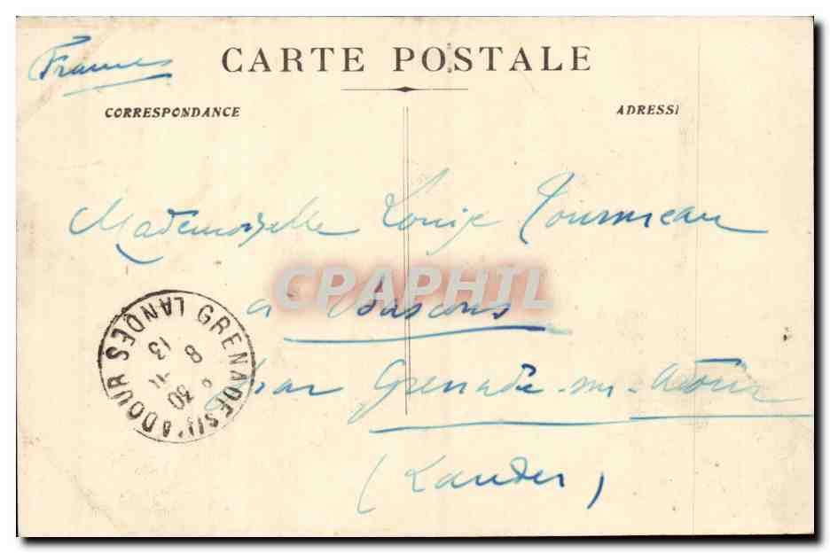 Algerie Oran CPA La cathedrale — Rückseite