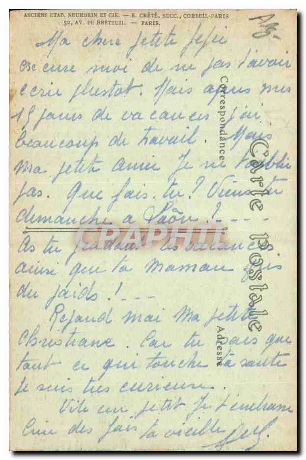 Algerie Oran CPA Vue generale prise du Djebel Mourdjadjo — Rückseite