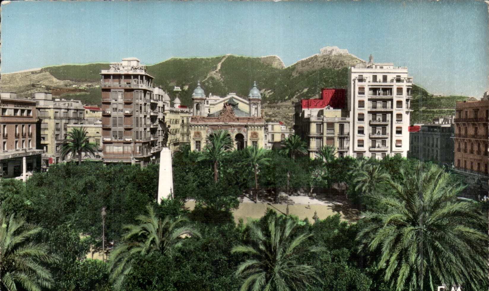 Algerie Oran CPA Place Foch et le theatre