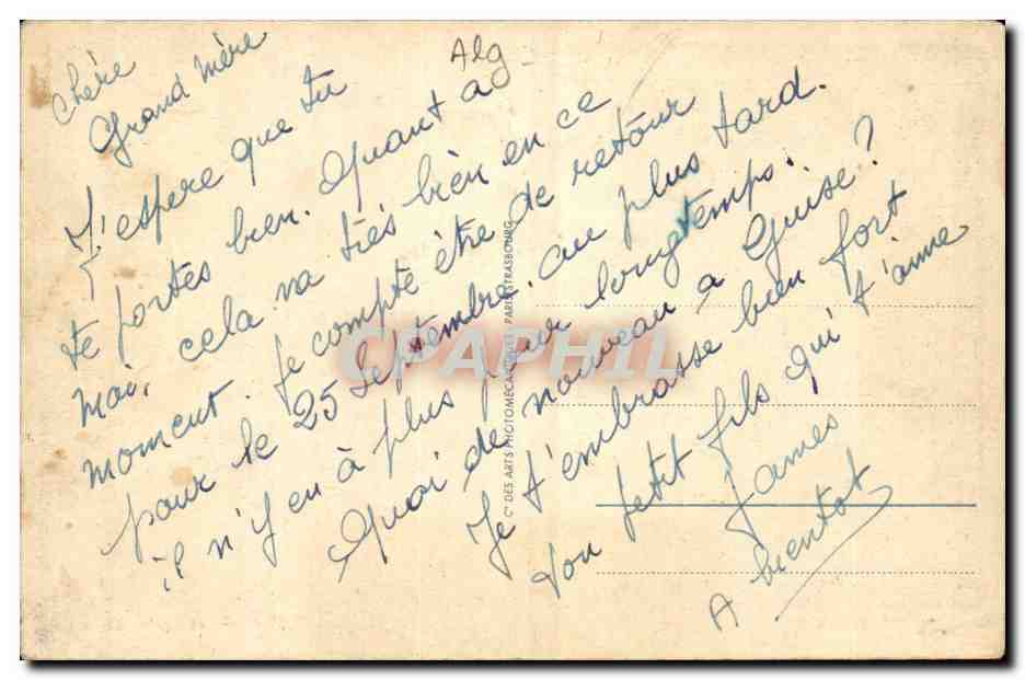 Algerie Oran CPA Mosquee et eglise St Louis — Back