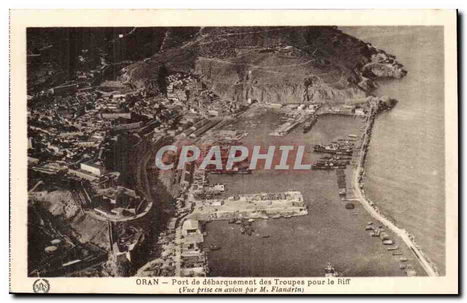 Algerie Oran CPA Port du debarquement des troupes pour le Riff (Flandrin)
