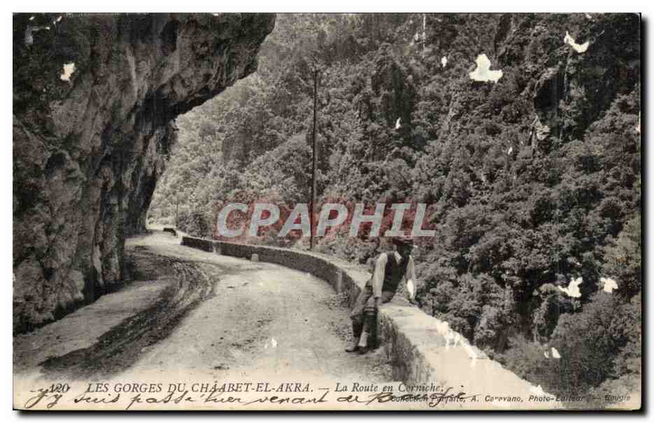 Les Gorges du Cháabet-el-Akra — La Route en Corniche — A. Correvano, Photo-Éditeur, Goujil