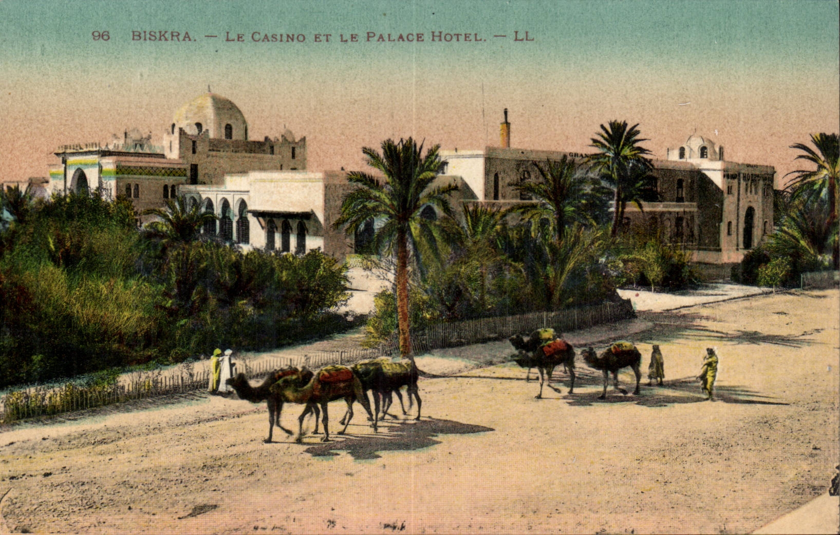 Constantine - Algerie - Algeria - Afrique - Africa - Biskra - Le Casino et le Palace Hotel - CPA 