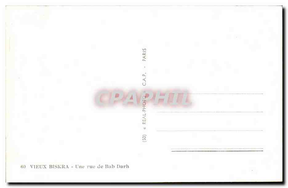 Constantine - Algerie - Algeria - Afrique - Africa - Biskra - Vieux Biskra - Une Rue de Bab Darb - CPA  — Back