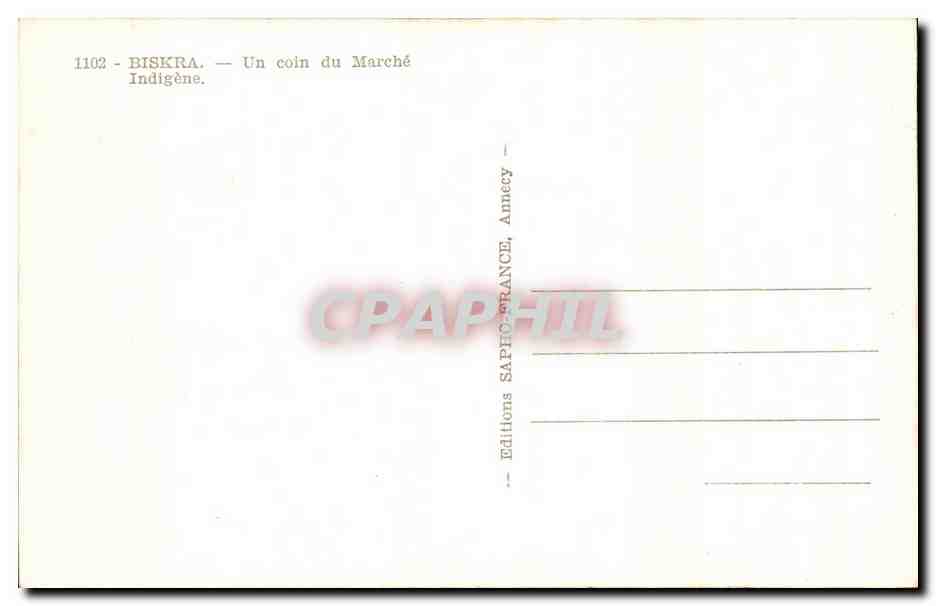 Constantine - Algerie - Algeria - Afrique - Africa - Biskra - Un Coin du Marche Indigene - CPA  — Back