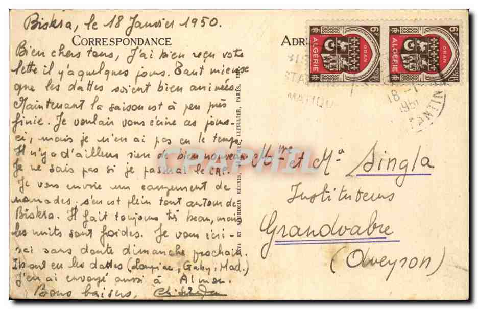 Constantine - Algerie - Algeria - Afrique - Africa - Biskra - Scenes et Types - Un Douar - CPA  — Back