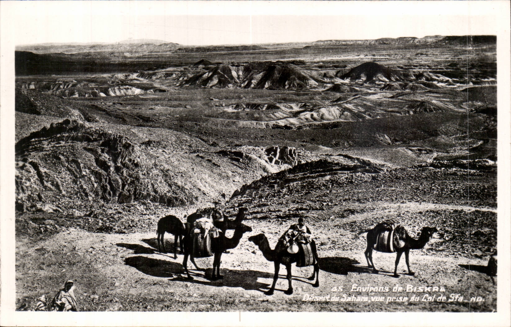 Désert du Sahara — Environs de Biskra — vue prise du Col de Sfa — n°45