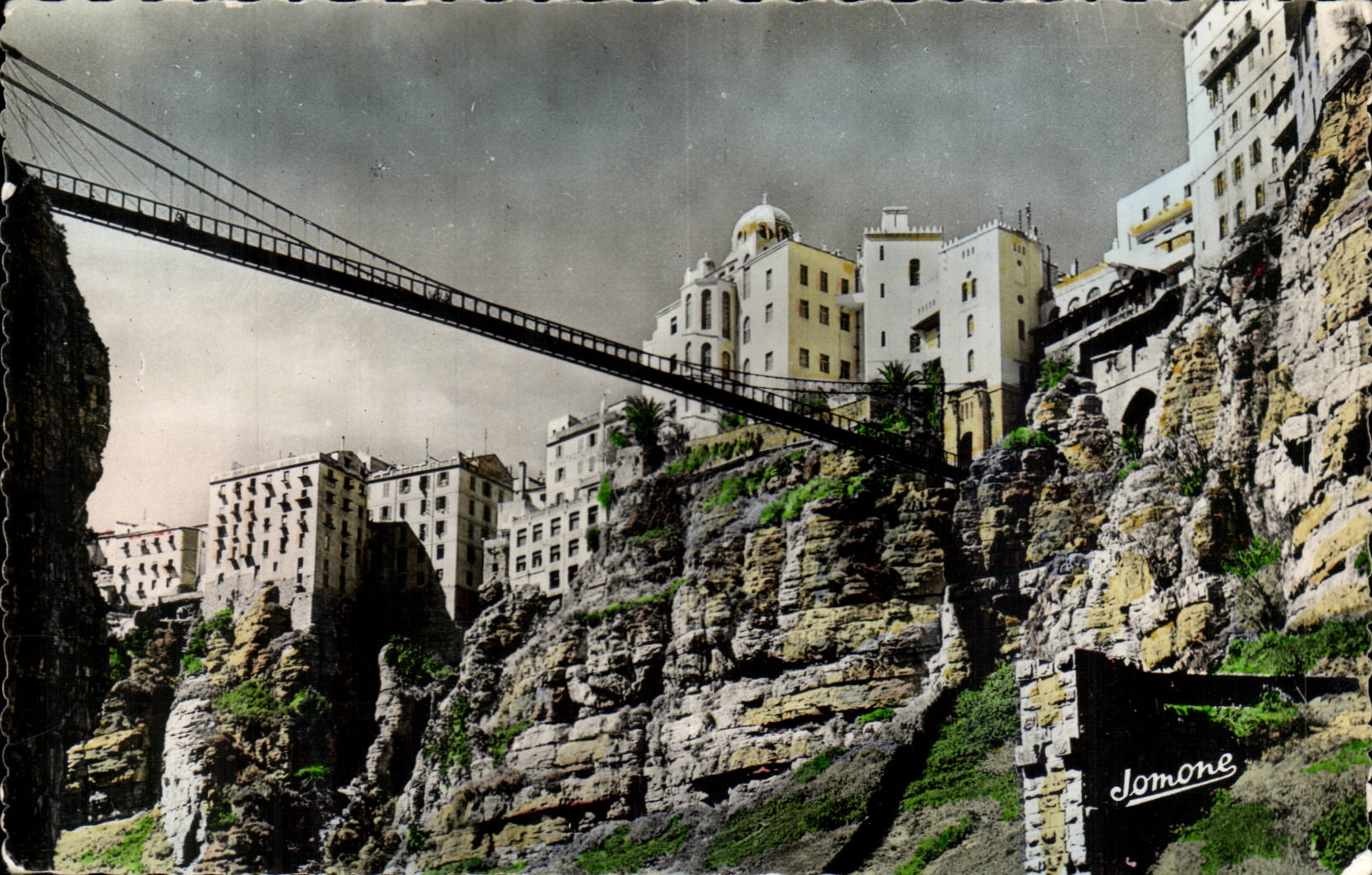 Constantine - Algerie - Afrique - la Passerelle Perragaud et la Medersa - CPA 