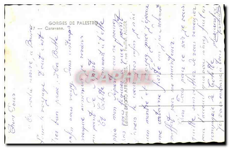 Gorges de Palestro — Caravan — Publisher Épa — Back