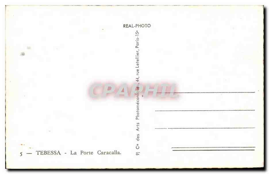 Algerie - Afrique - Tebessa - La Porte Caracalla - CPA  — Back