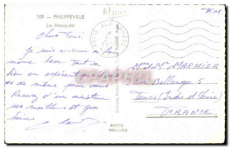 La Mosquée — Philippeville — Éditions Photo-Attilhes — Rückseite