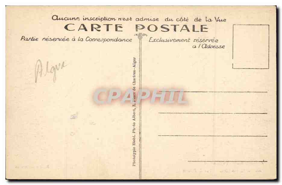 Algerie Bou Saada CPA Vue de l'oasis — Rückseite