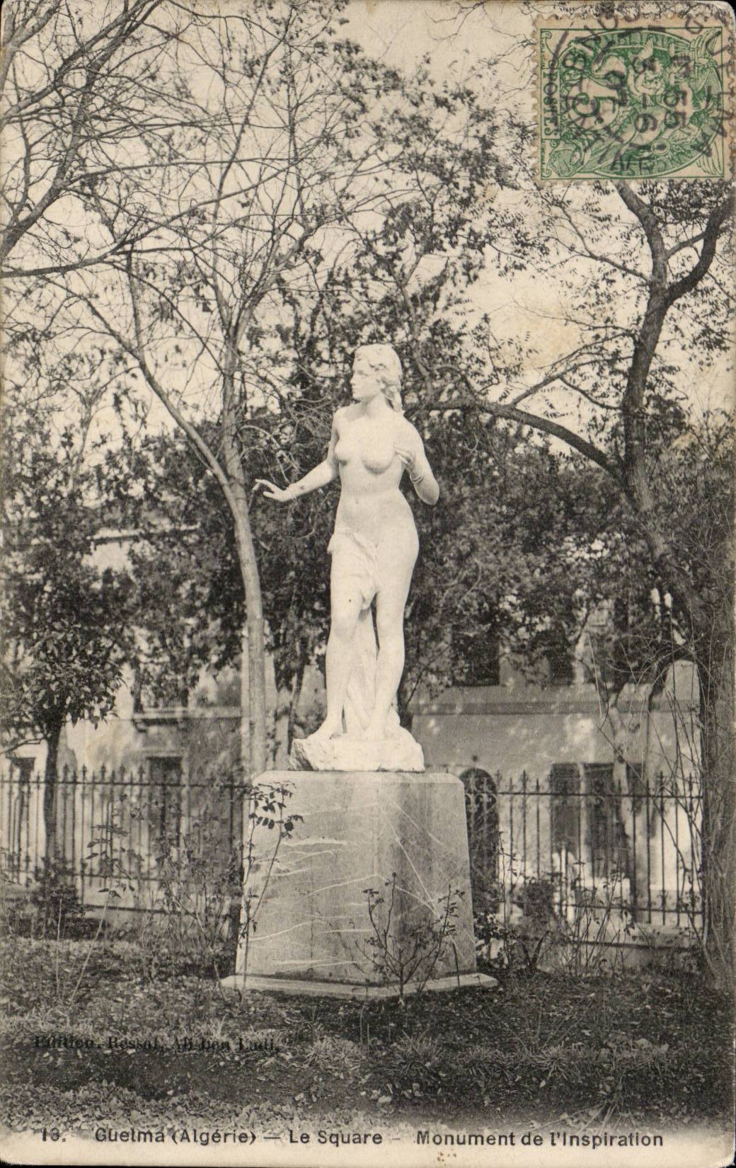 Algerie Guelma CPA Le square Monument de l'Inspiration