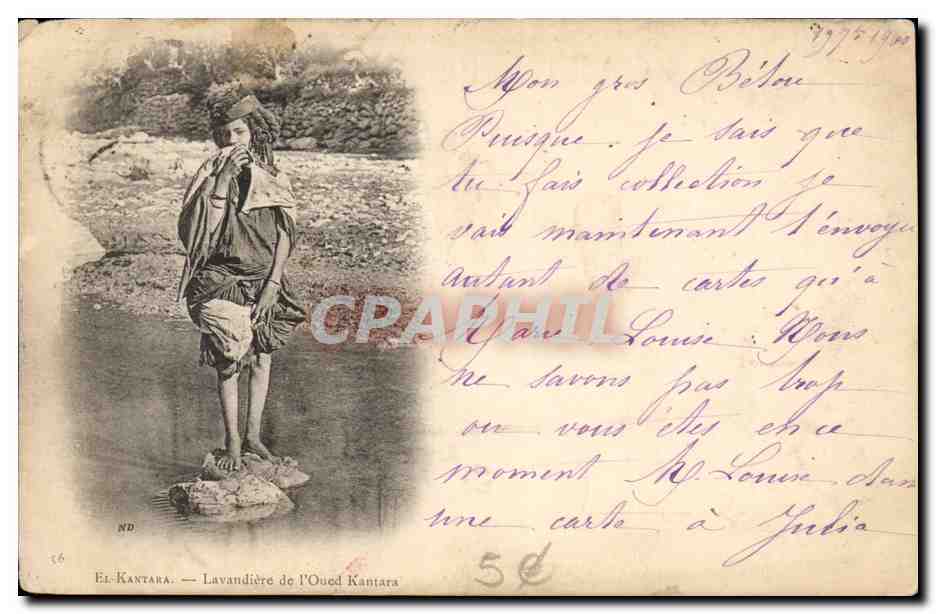 El-Kantara — Washerwoman of the Oued Kantara — Publisher ND, no. 36