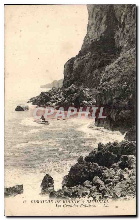 Corniche de Bougie à Djidjelli — Les Grandes Falaises — Éditeur L. L.