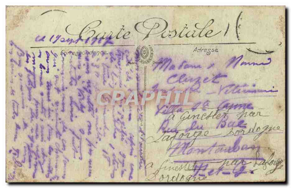 Algerie CPA Kolea Marabout Sidi Ali Embareck — Rückseite