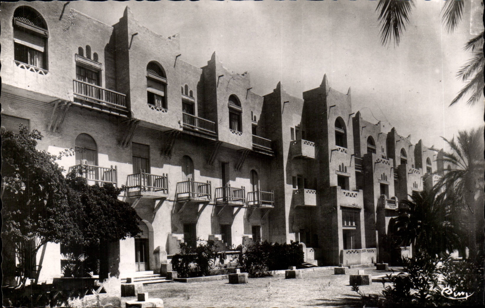 Algerie Biskra CPA Constantine Hotel Transatlantique
