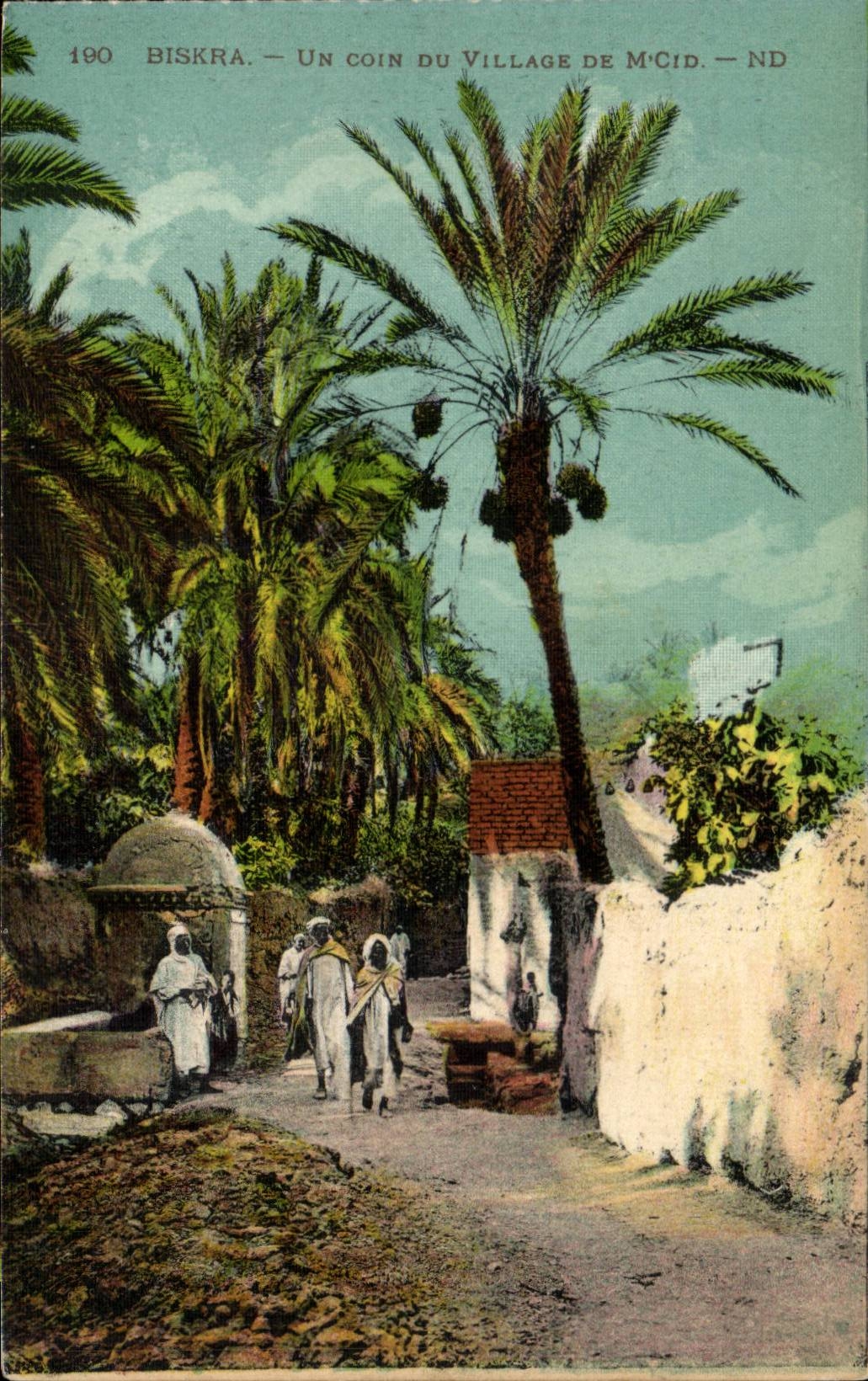 Algerie Biskra Constantine CPA Un coin du village de M Cid