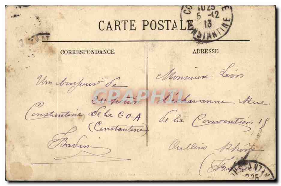 Constantine — Place de la Brèche pendant une fête arabe — LL. — Verso