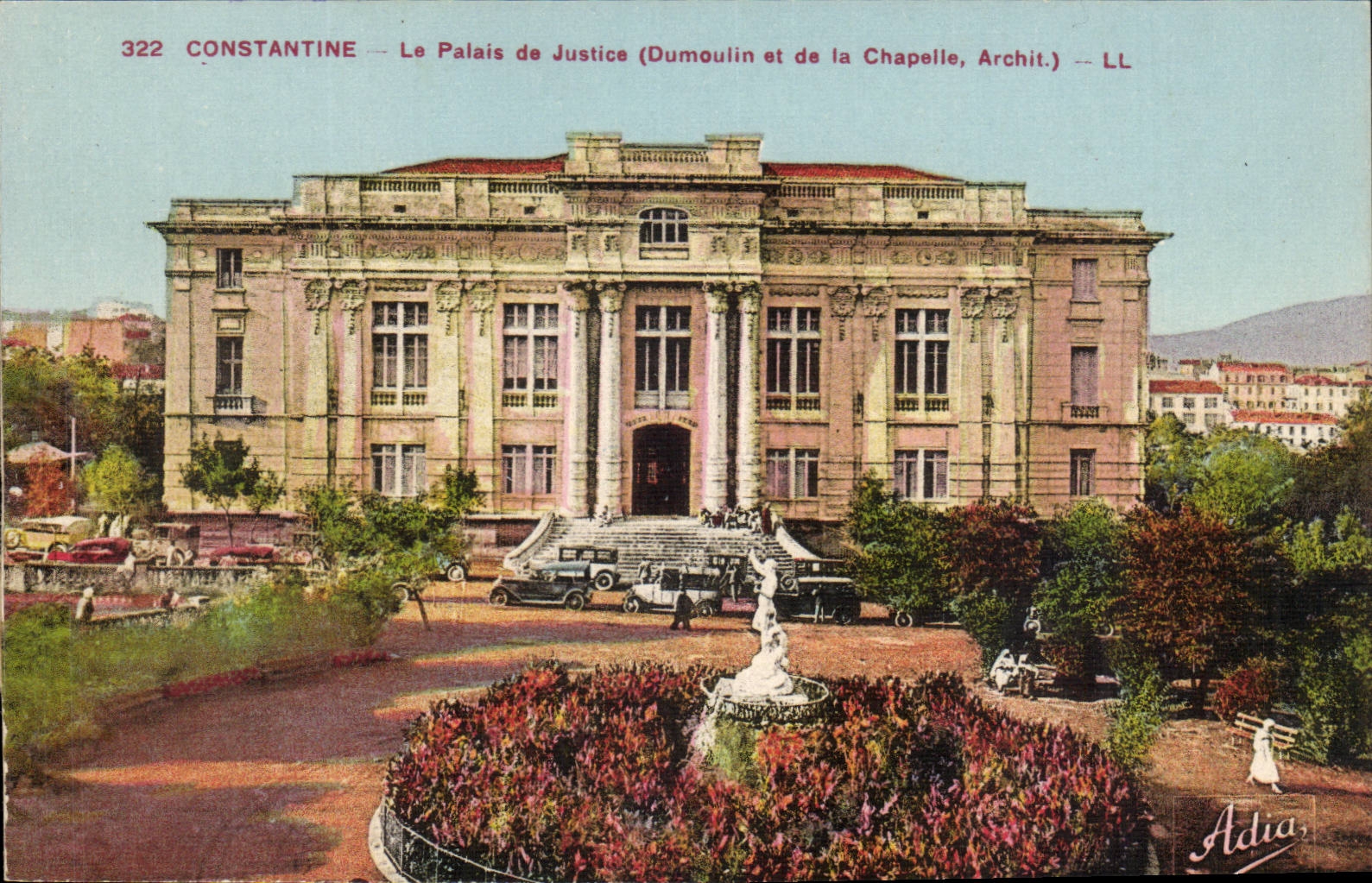 Algerie CPA Biskra Constantine Le palais de justice (Dumoulin et de la chapelle)