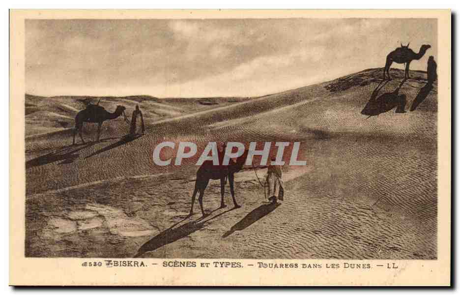 Algerie Constantine CPA Biskra Touaregs dans les dunes