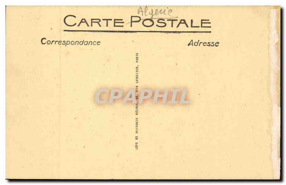 Algerie CPA Blida Vallee des moulins — Rückseite