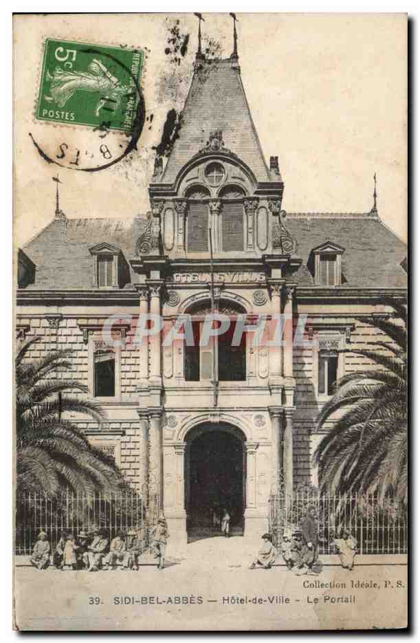 Algerie CPA Sidi Bel Abbas Hotel de ville le portail
