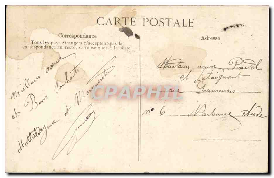 Algerie CPA Sidi Bel Abbas Hotel de ville le portail — Verso