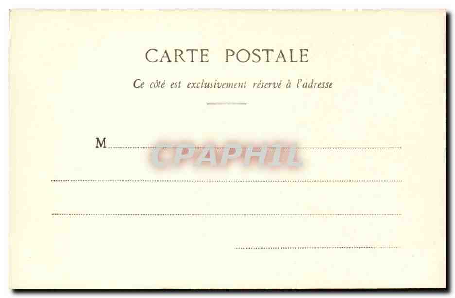 Paris CPA Hotel de ville Cheminee monumentale Salon des lettres — Verso