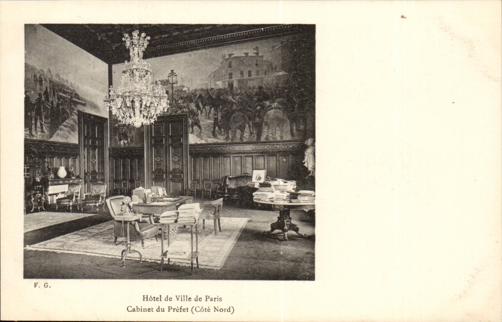 Paris CPA Hotel de ville CAbinet du Prefet (cote nord)