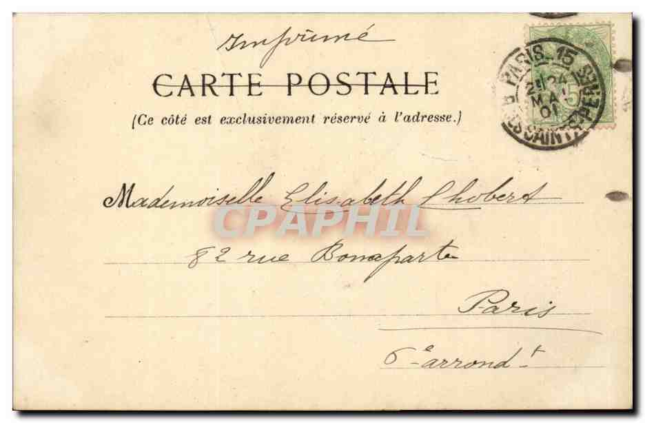 Paris CPA Eglise russe de la rue DAru (Russian church) — Rückseite