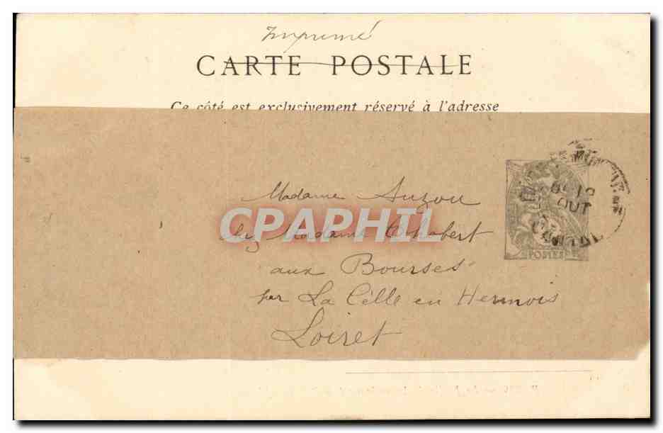 Paris CPA Jardin du Luxembourg et palais du Senat — Verso