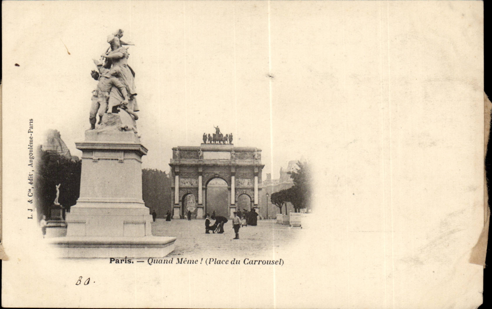 Paris CPA Quand meme ! Place du CArrousel