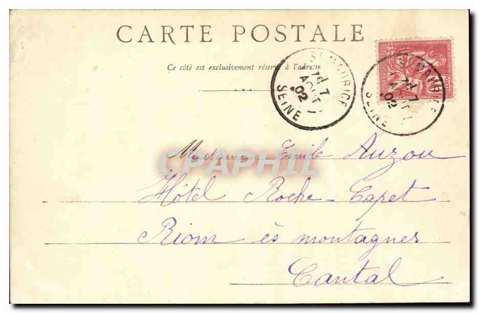 Paris CPA Place de la Concorde — Rückseite