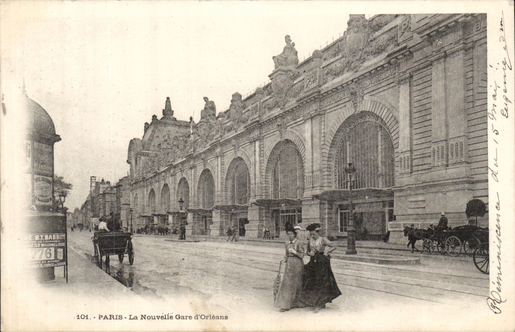 Parigi - La Nuova Stazione di Orléans — editore B.T. Babbit, n° 101